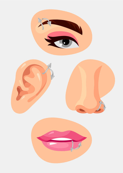 Miss A Body Jewelry - Spiked Spiral Hoop Earring