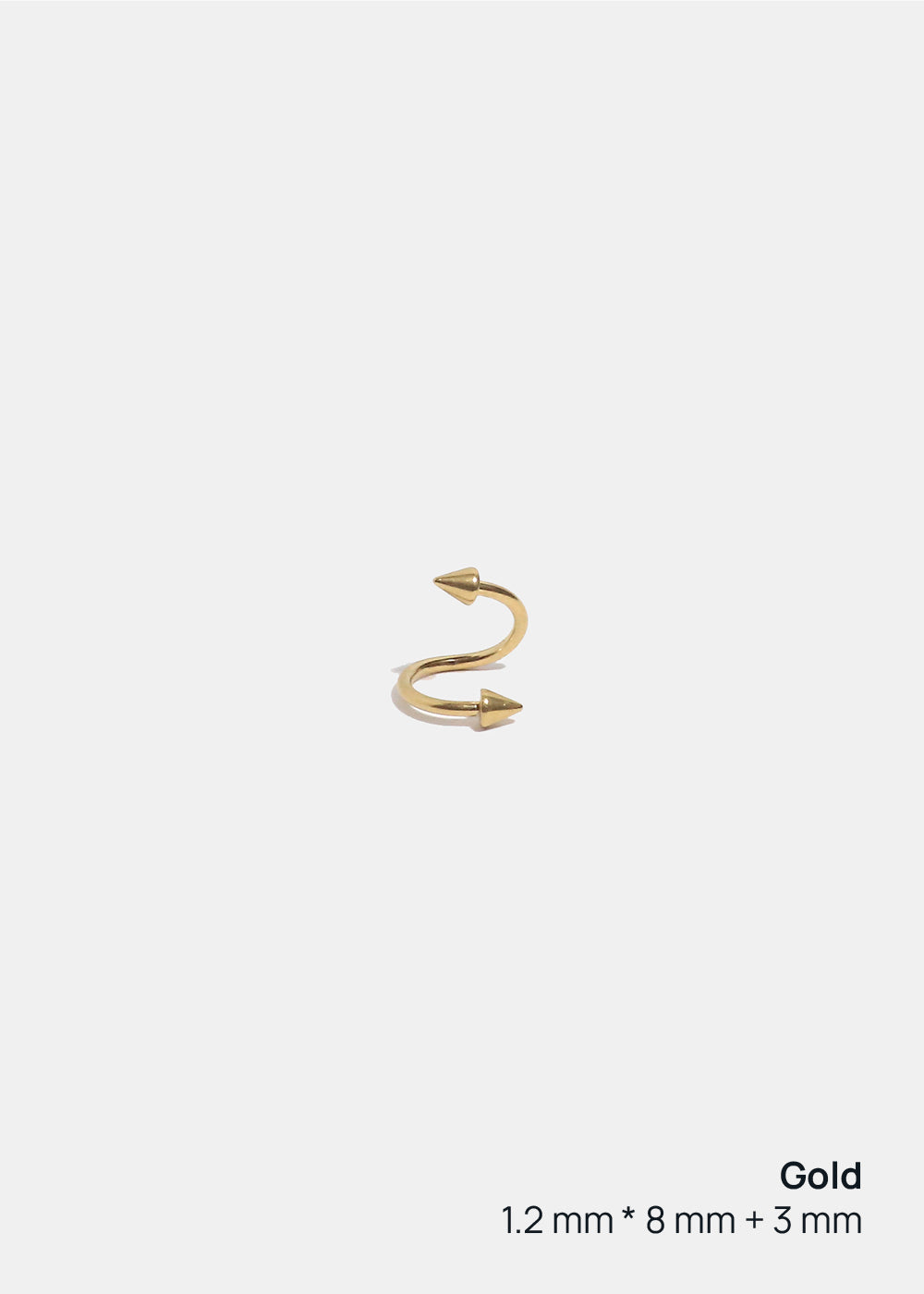 Miss A Body Jewelry - Spiked Spiral Hoop Earring