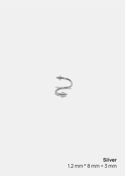 Miss A Body Jewelry - Spiked Spiral Hoop Earring