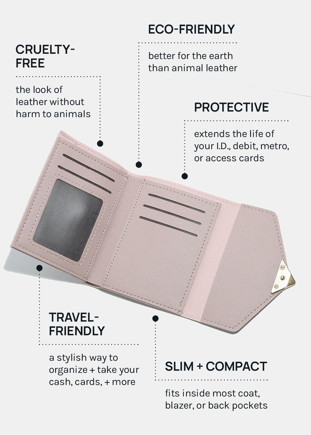 A+ Vegan Leather ID Holder Wallet