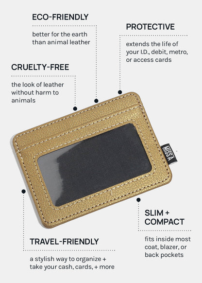 A+ Vegan Leather Slim Card Holder
