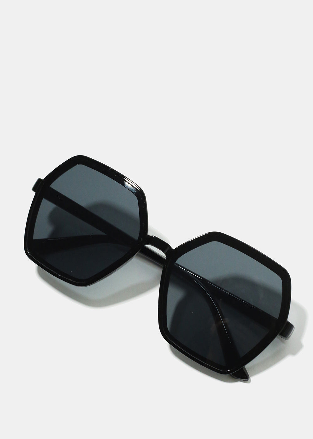A+ Black Geometric Thin Frame Shades