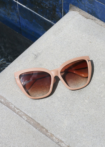 Stylish Beige Cat Eye Shades