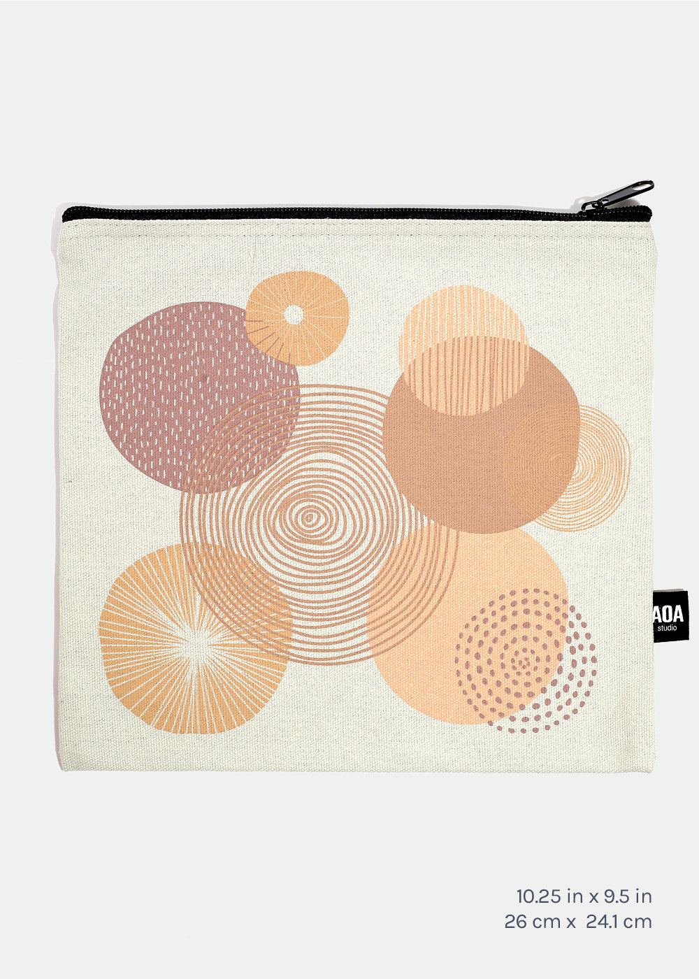 A+ Large Canvas Bag - Natural Circles