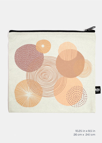 A+ Large Canvas Bag - Natural Circles