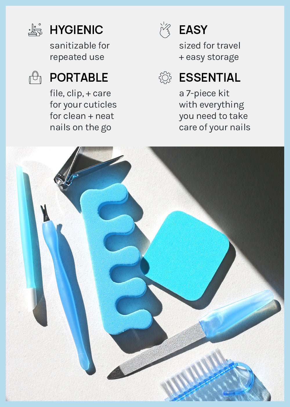 AOA 7 Piece Manicure Pedicure Tool Set