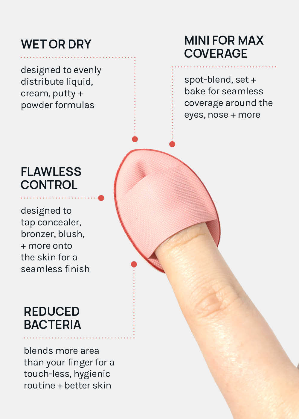 AOA Mini Finger Makeup Puffs