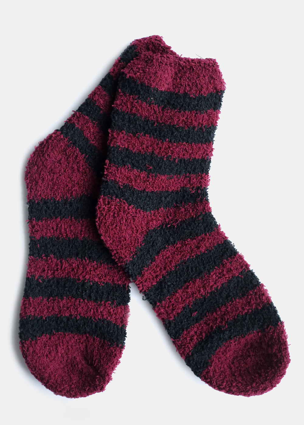 Fuzzy Socks with Stripes