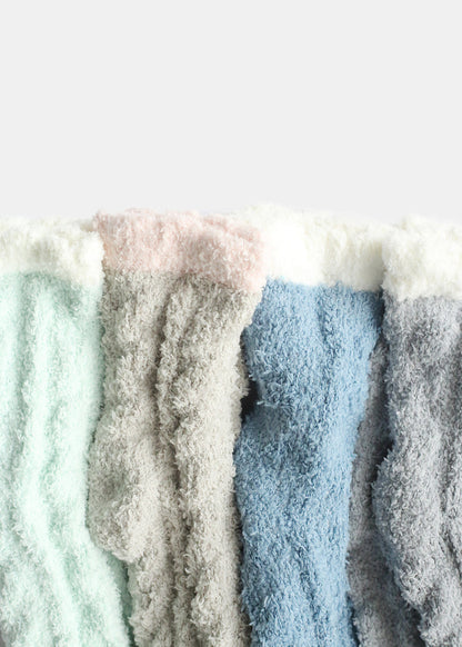 Two Tone Fuzzy Socks