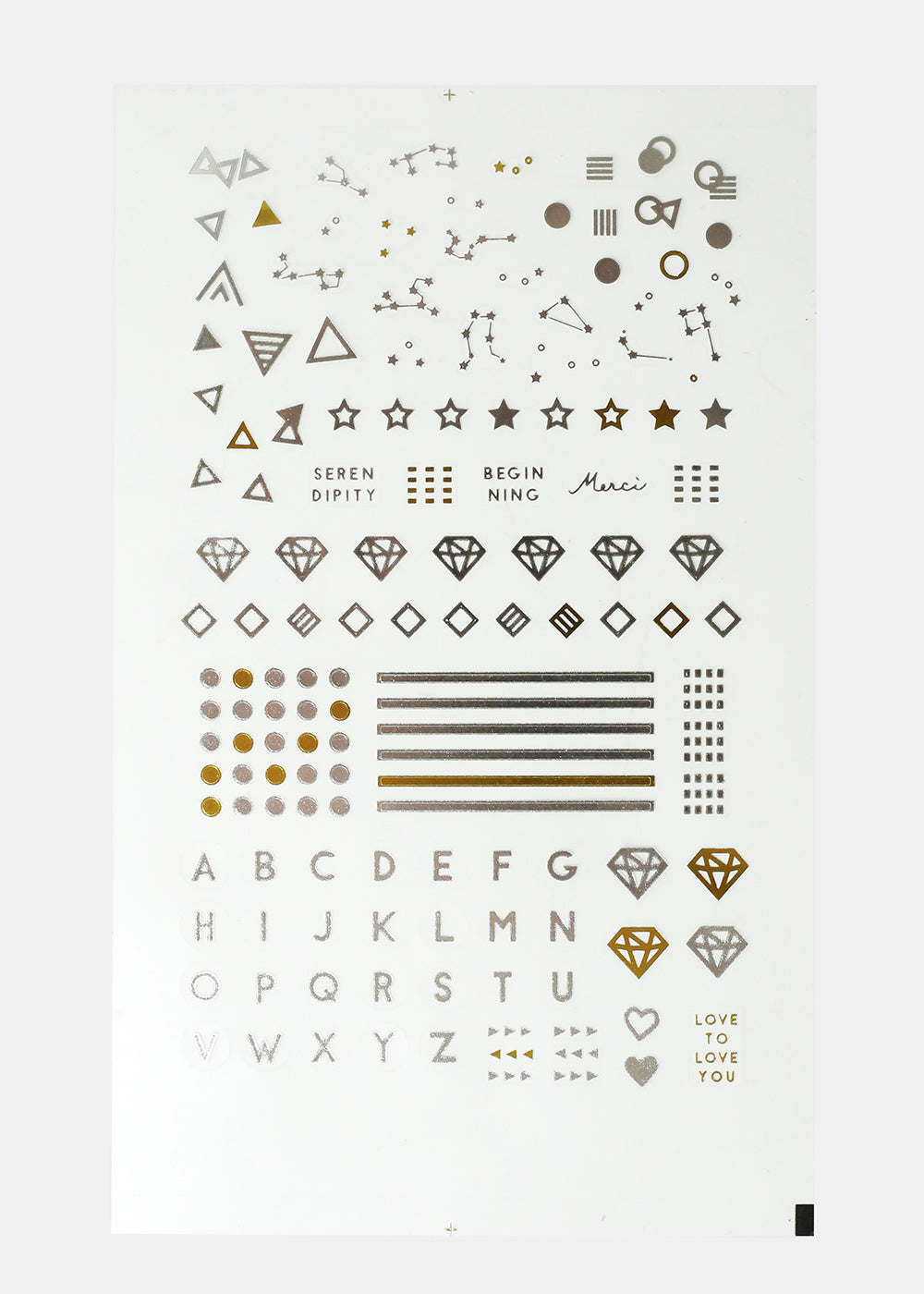 Modern Deco Nail Art Sticker Sheet