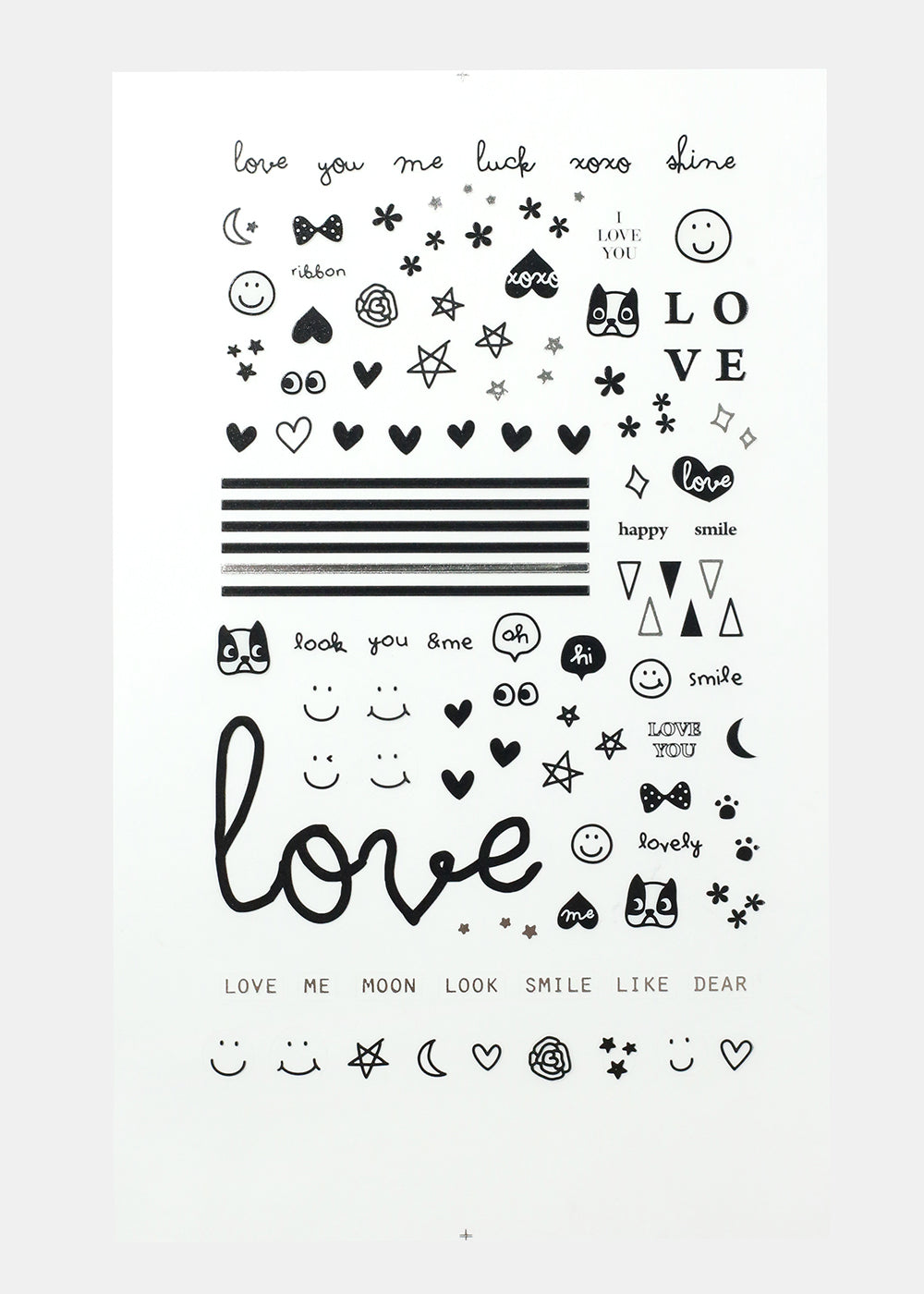 Love Deco Nail Art Sticker Sheet