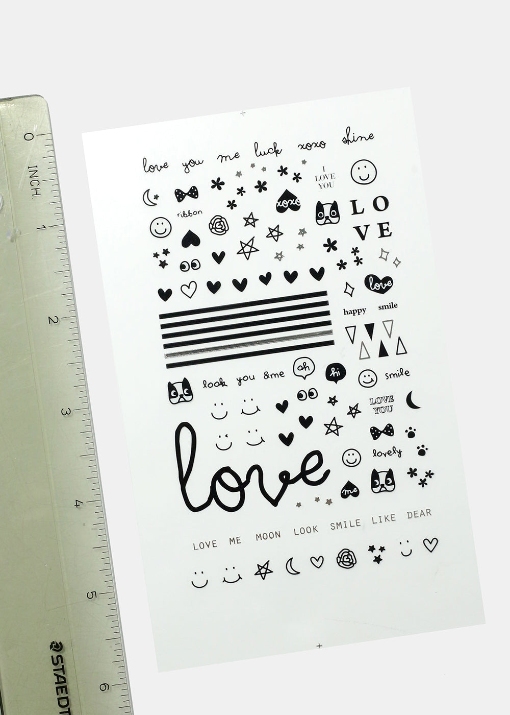 Love Deco Nail Art Sticker Sheet