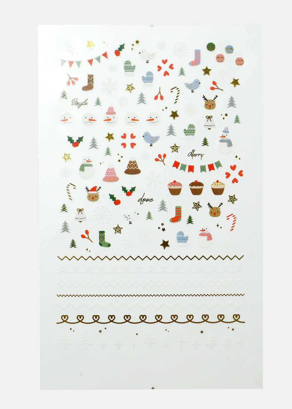 Winter Love Nail Art Sticker Sheet