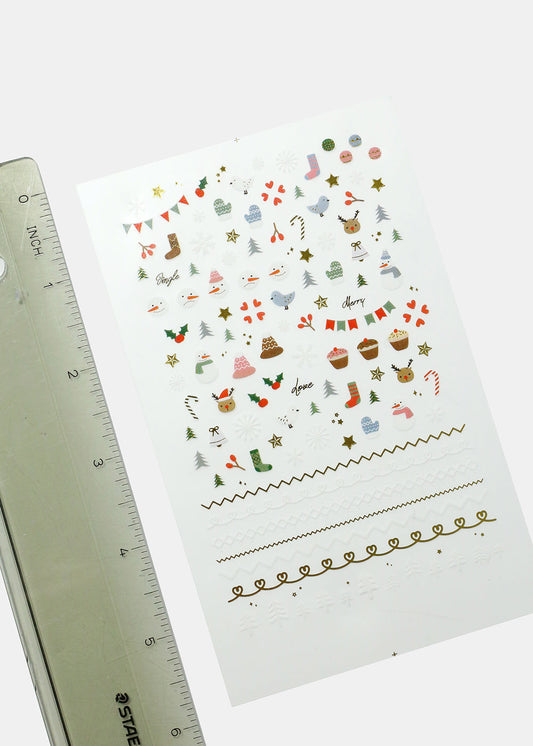 Winter Love Nail Art Sticker Sheet
