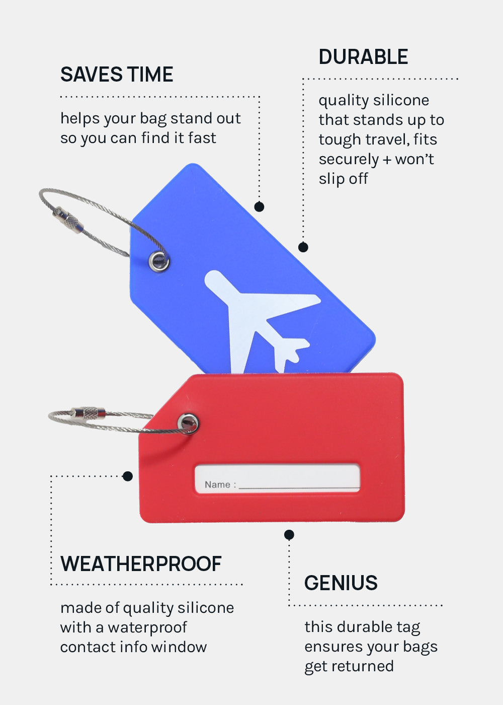 Miss A Silicone Luggage Tag – Jetset