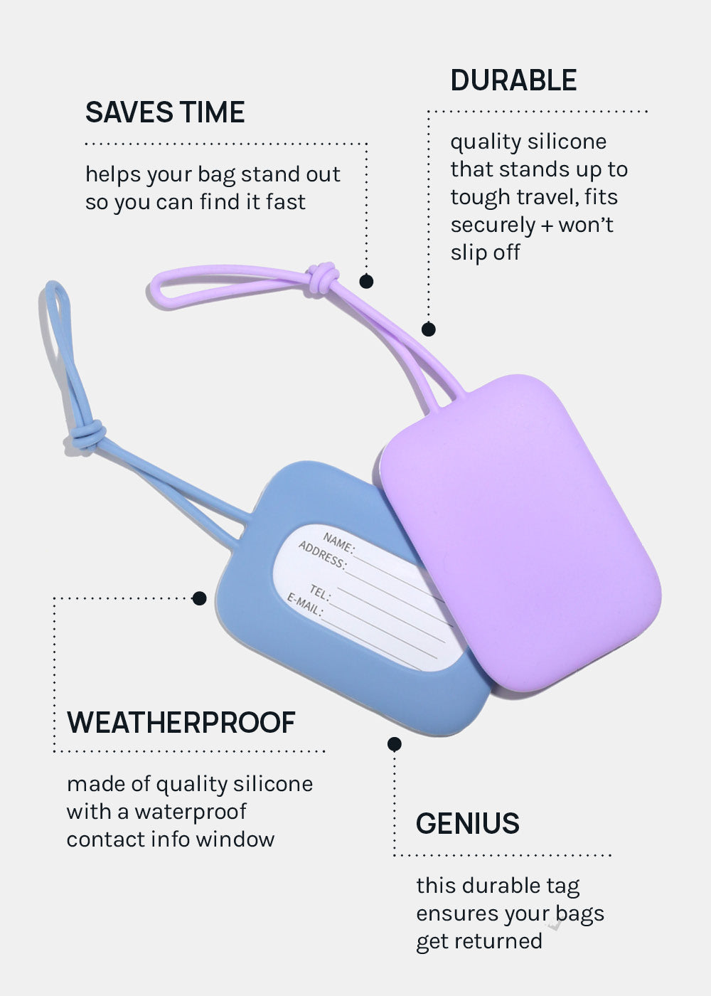 Miss A Silicone Luggage Tag – Softloop