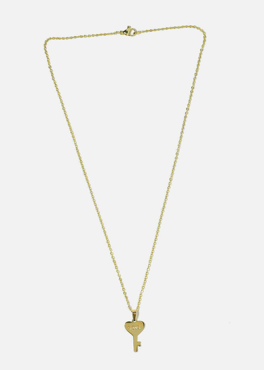 Love Heart Key Necklace