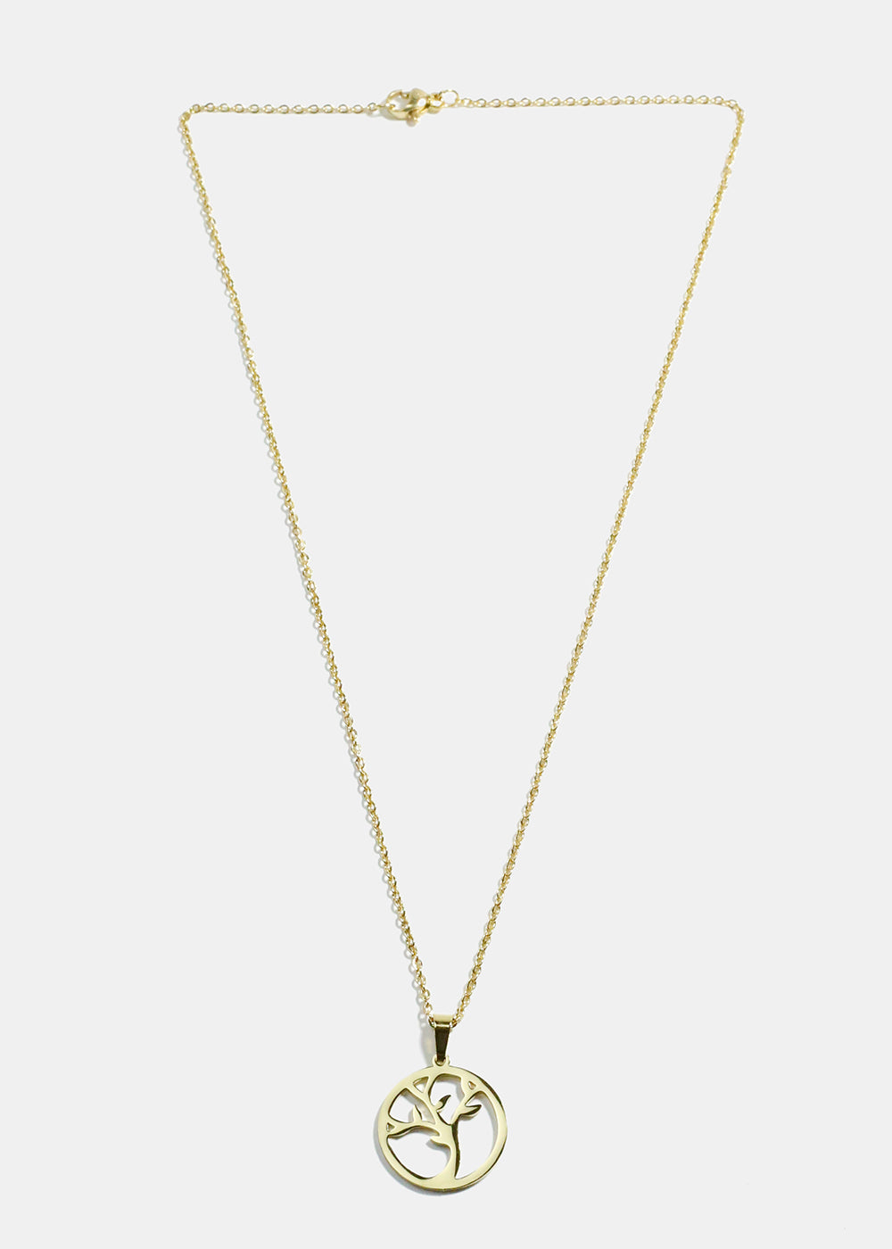Tree in Circle Necklace