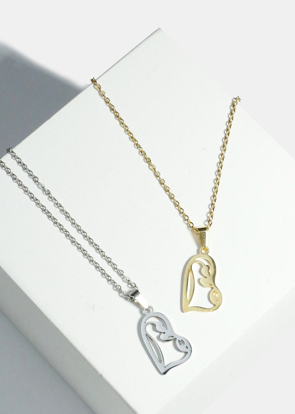 Flower and Heart Necklace