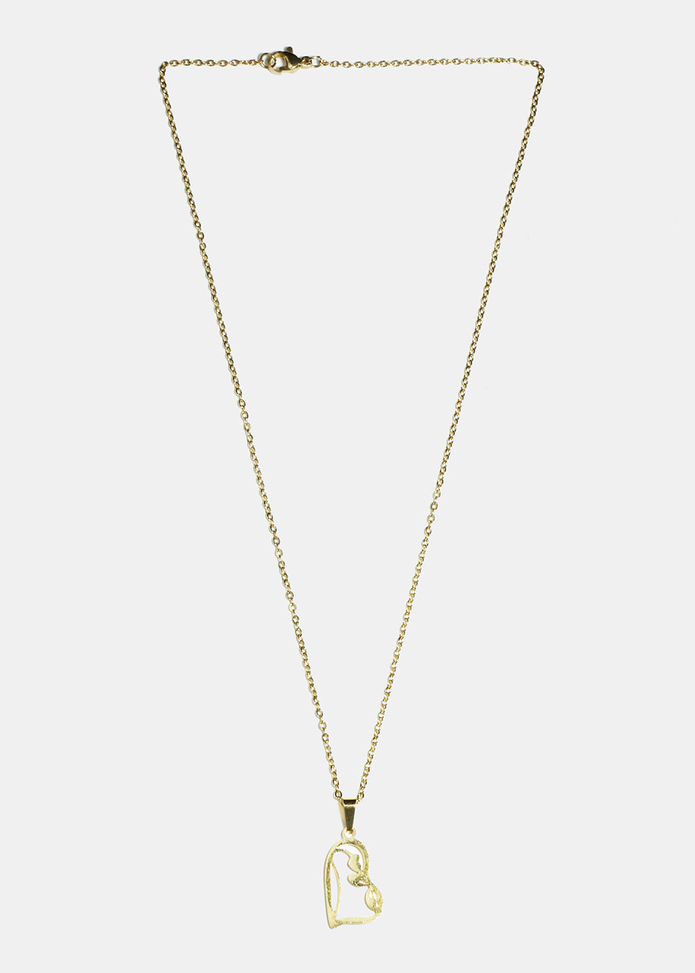 Flower and Heart Necklace