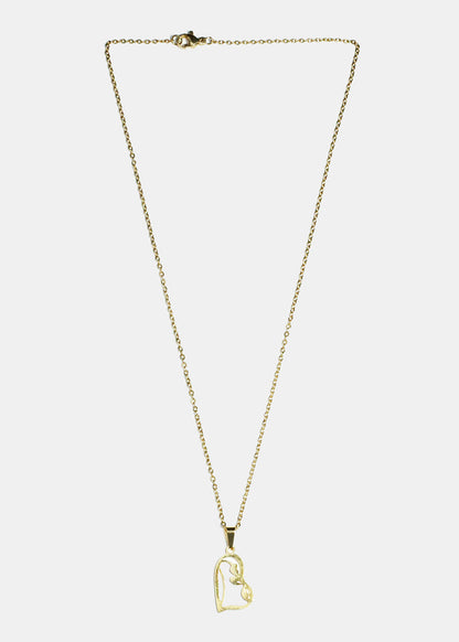 Flower and Heart Necklace