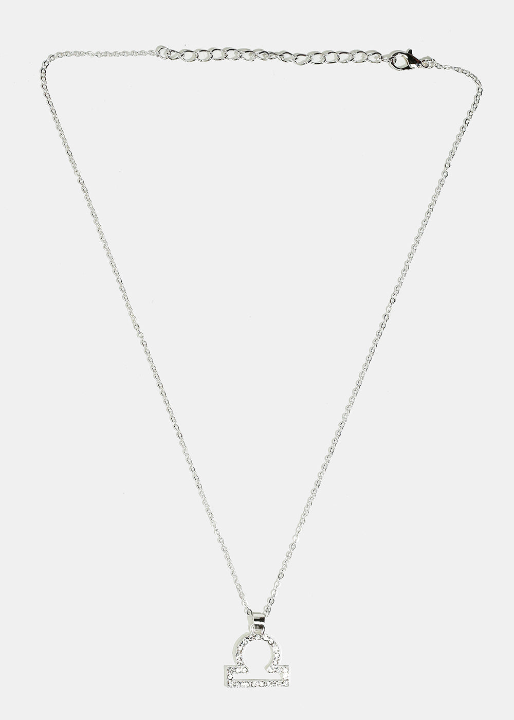 Rhinestone-Studded Libra Necklace