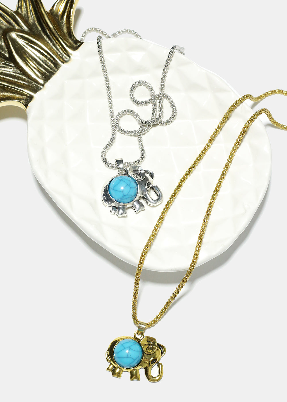 Stone Elephant Necklace