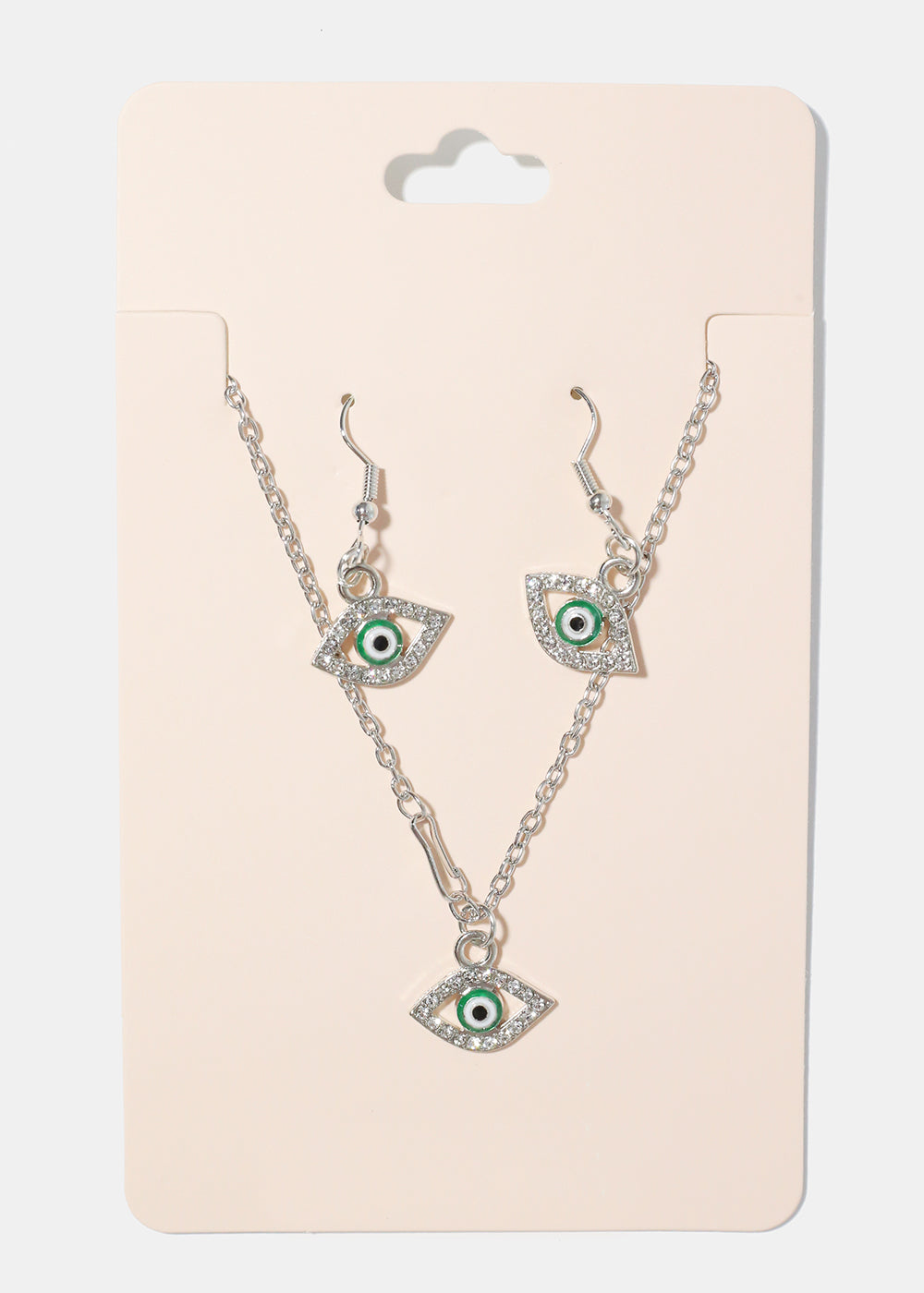 Evil Eye Necklace & Earring Set