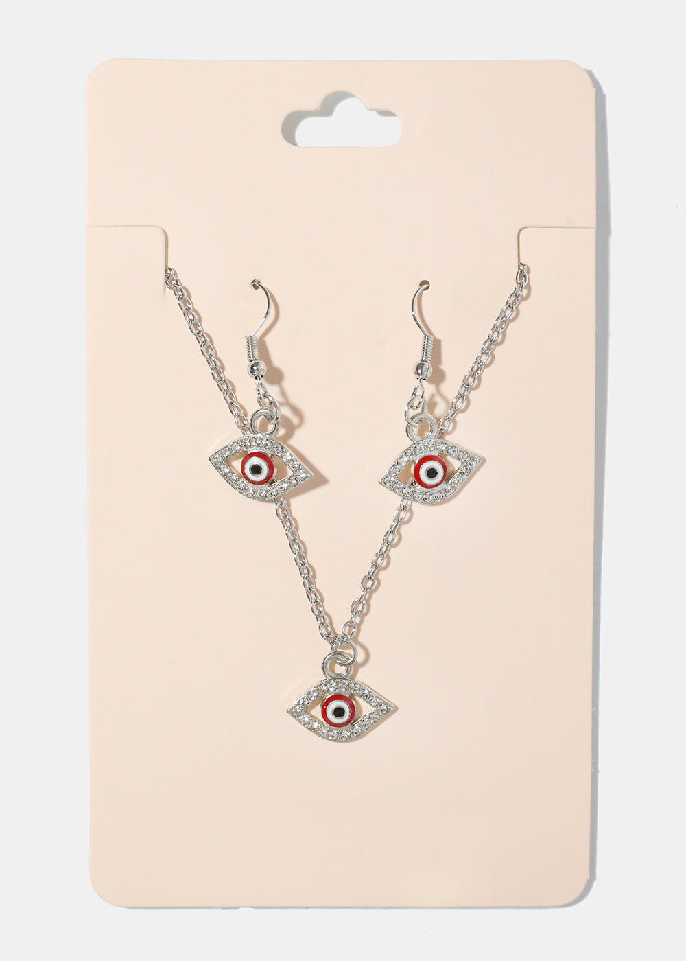Evil Eye Necklace & Earring Set