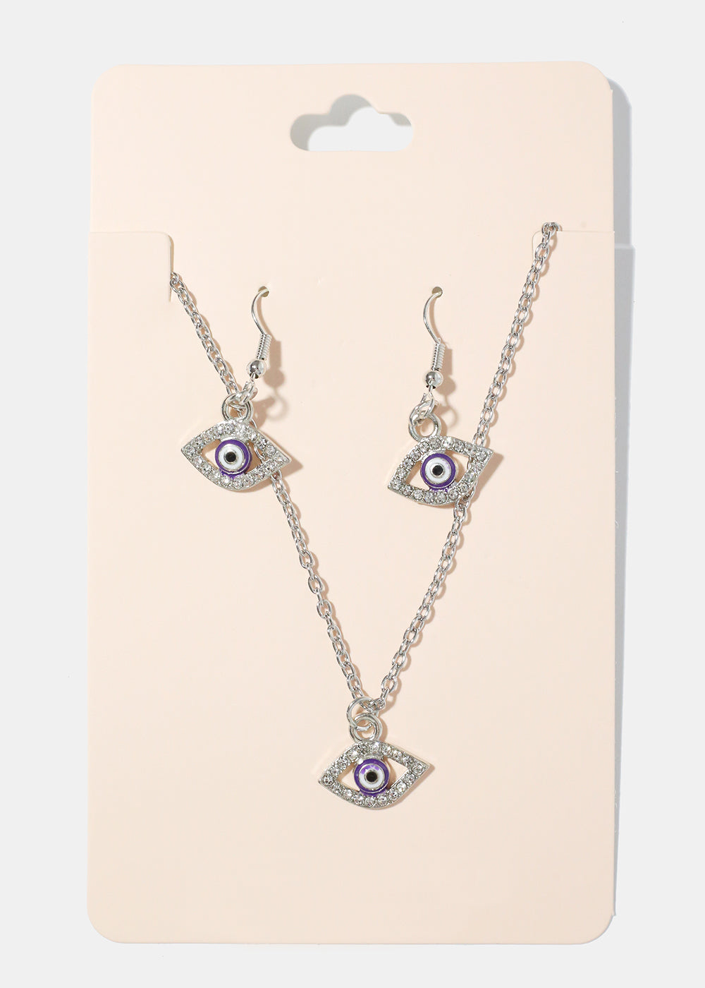 Evil Eye Necklace & Earring Set