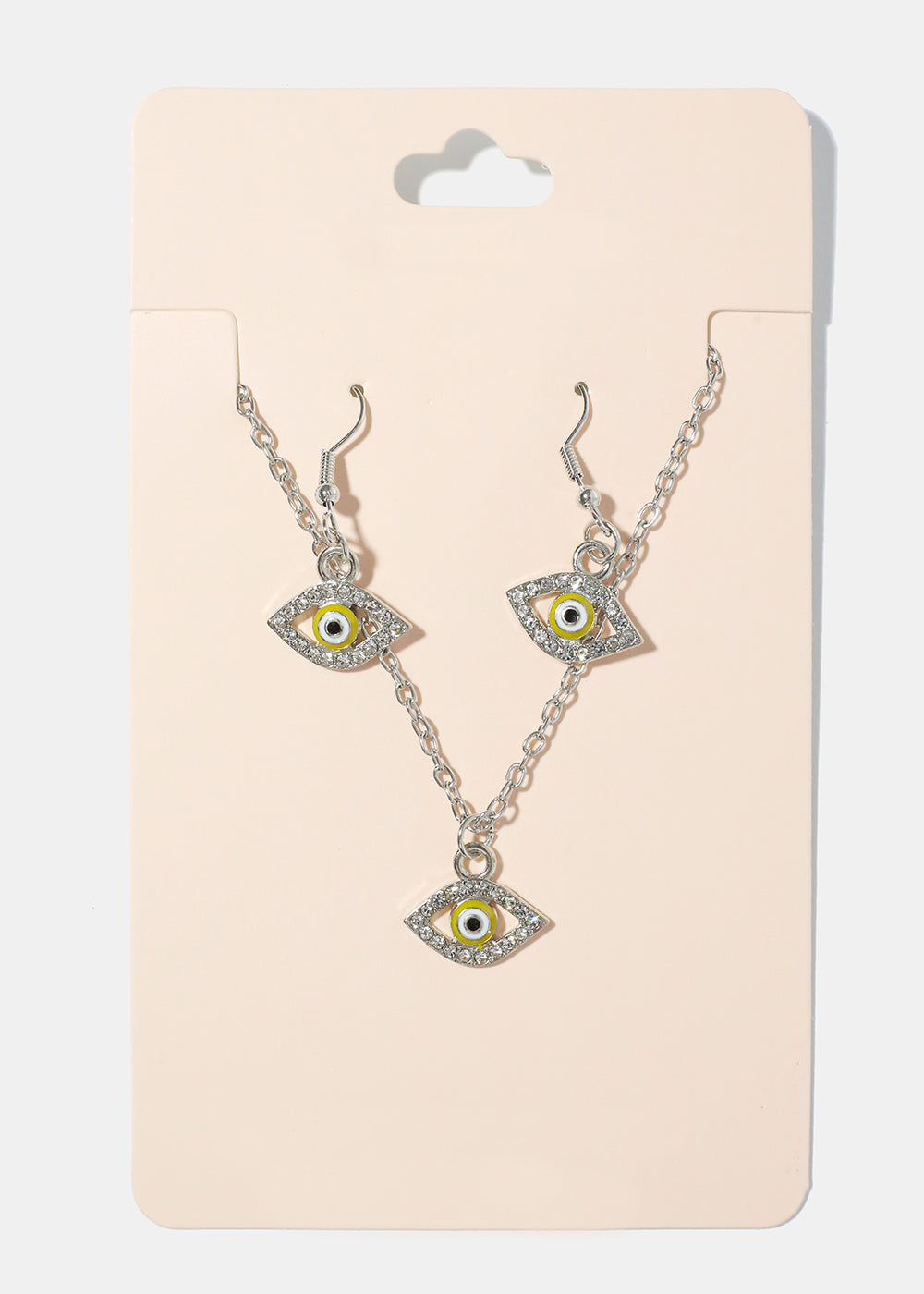 Evil Eye Necklace & Earring Set