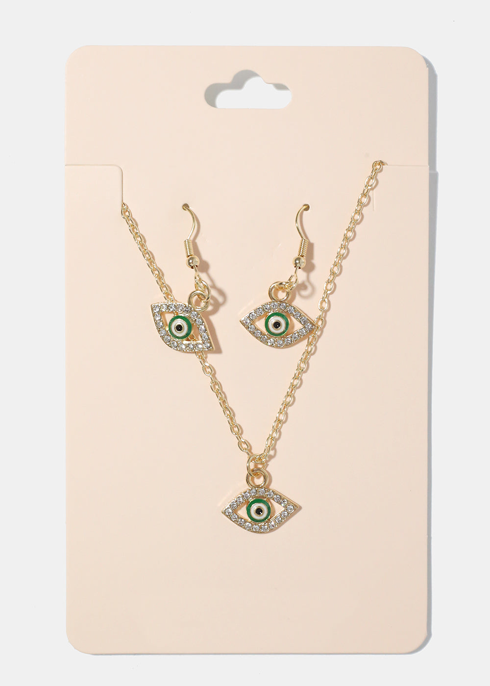 Evil Eye Necklace & Earring Set