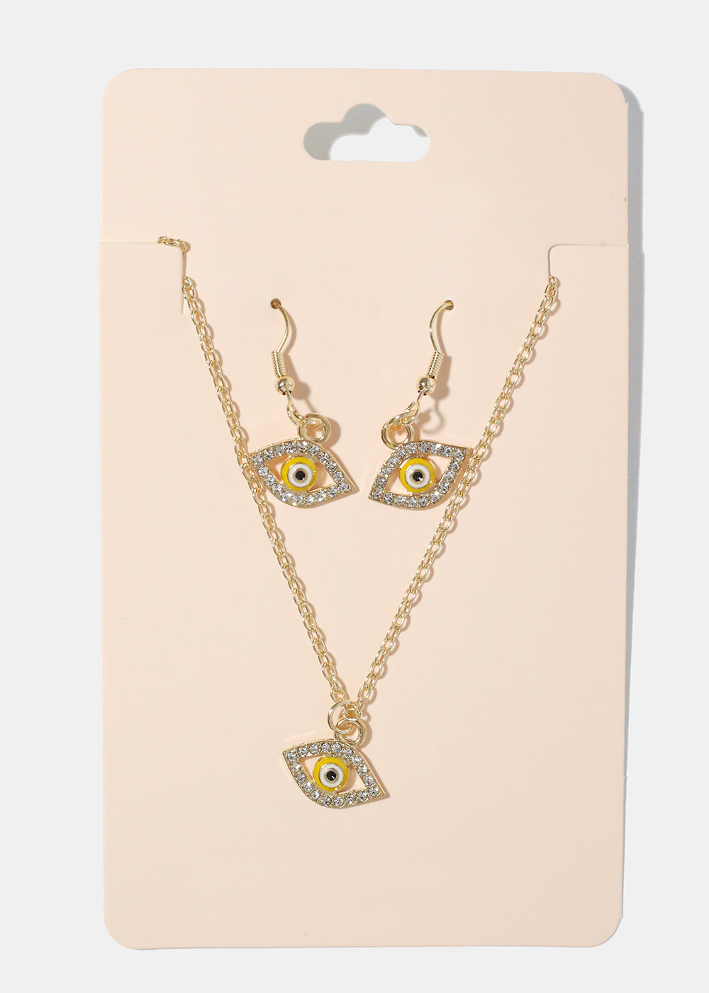 Evil Eye Necklace & Earring Set