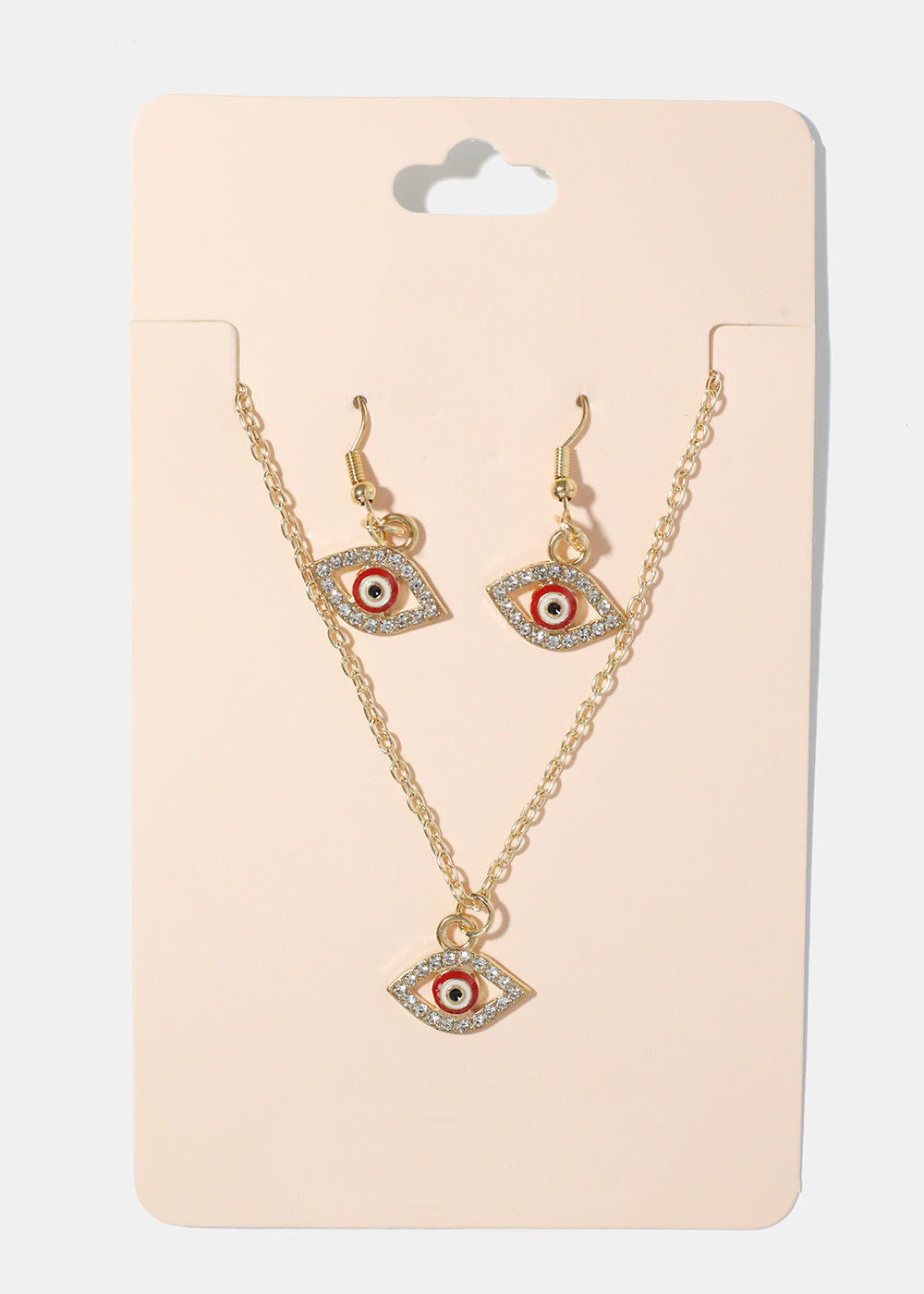 Evil Eye Necklace & Earring Set
