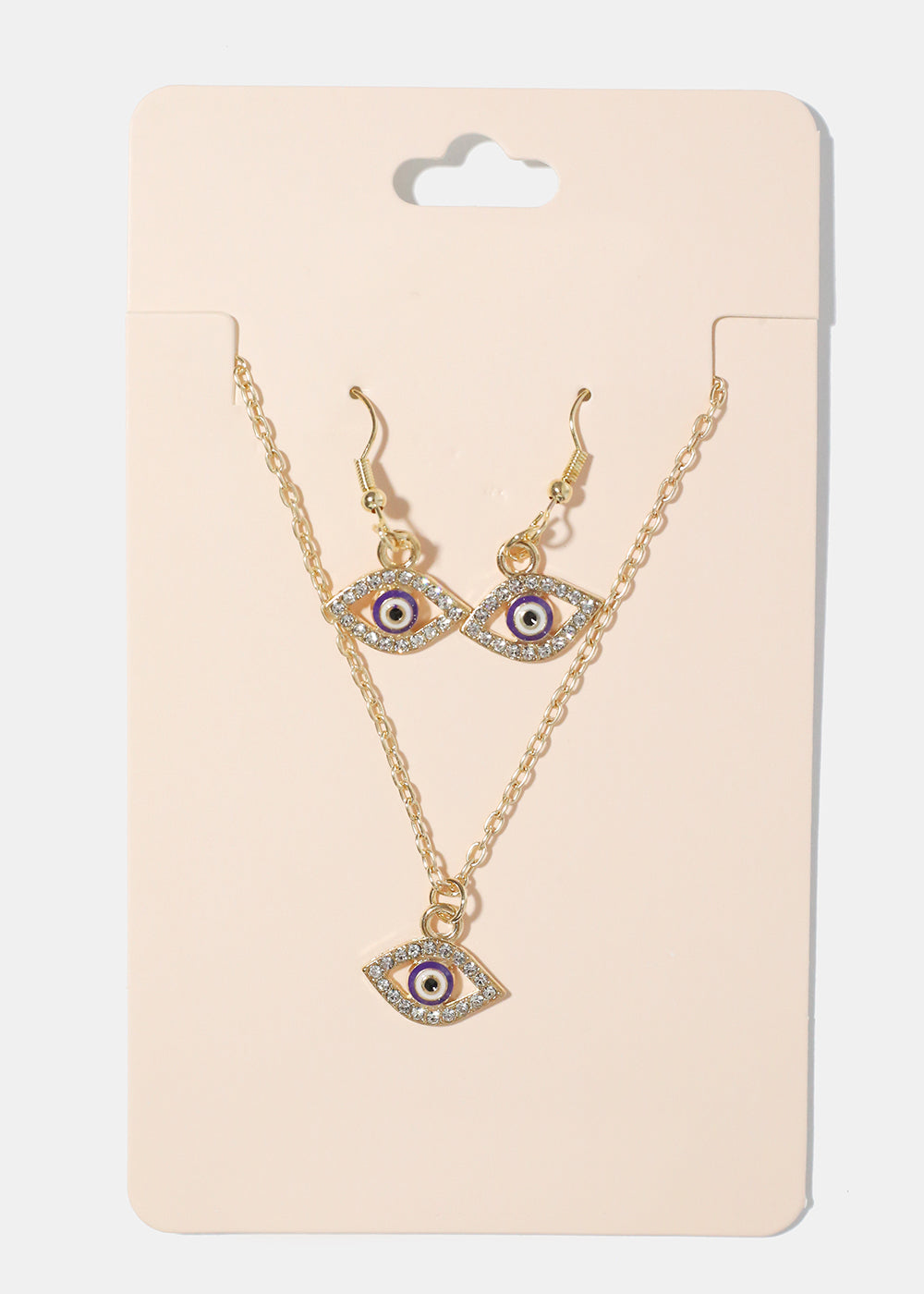 Evil Eye Necklace & Earring Set