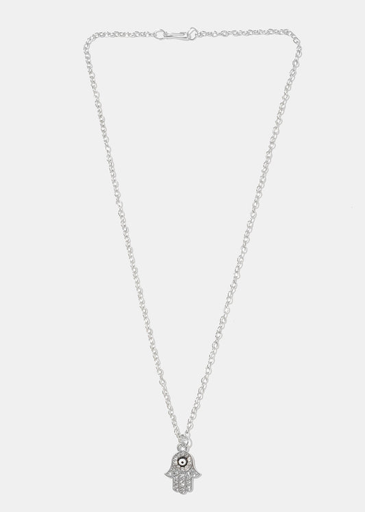 Hamsa Hand Necklace & Earring Set
