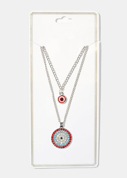 Evil Eye Layered Necklace