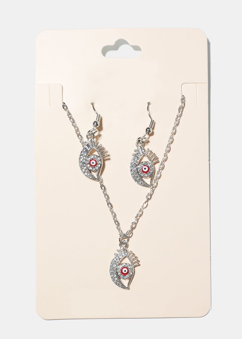 Evil Eye Necklace & Earring Set