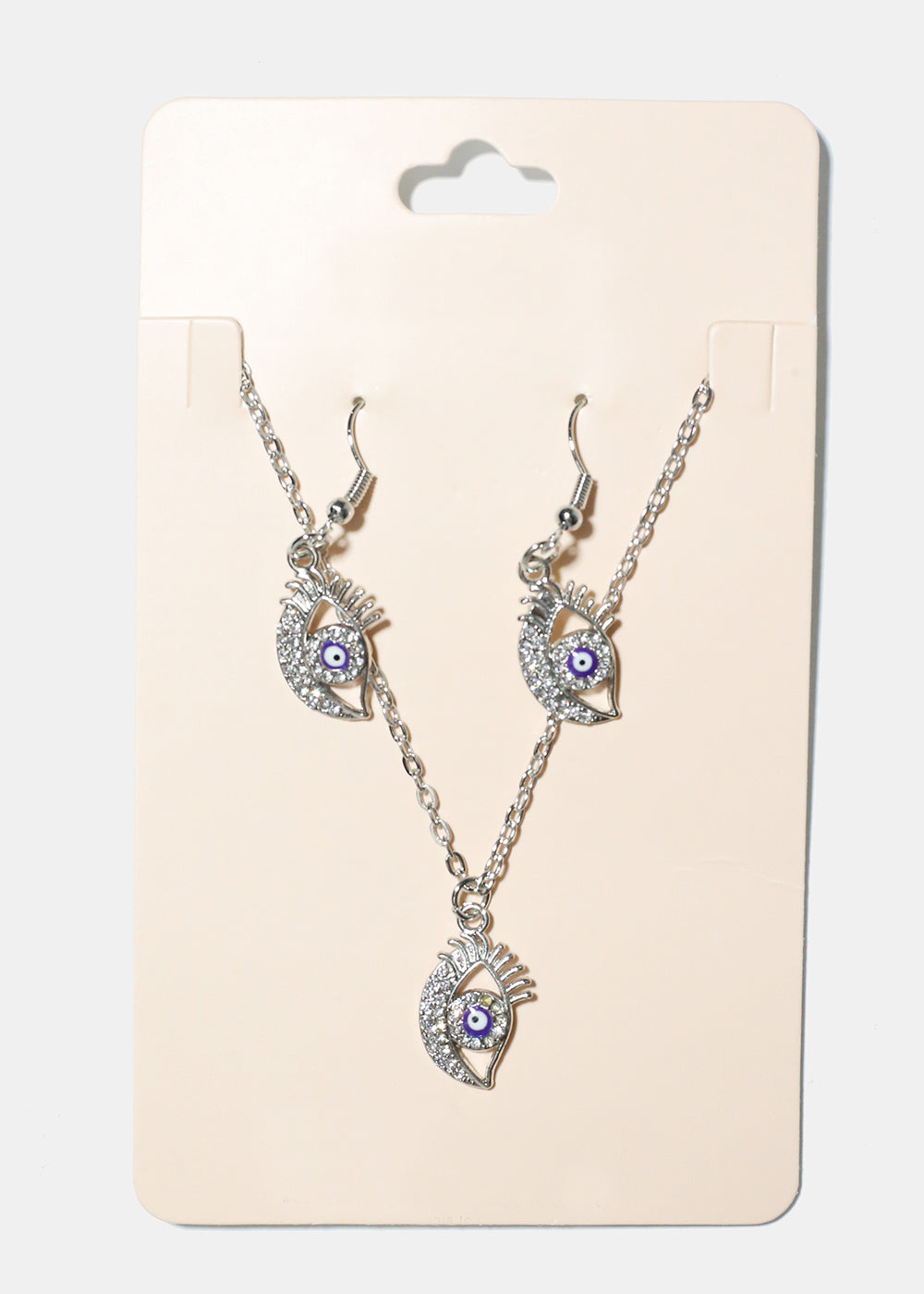 Evil Eye Necklace & Earring Set