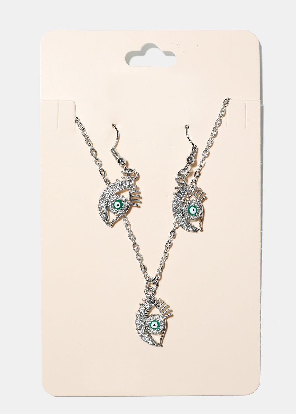Evil Eye Necklace & Earring Set