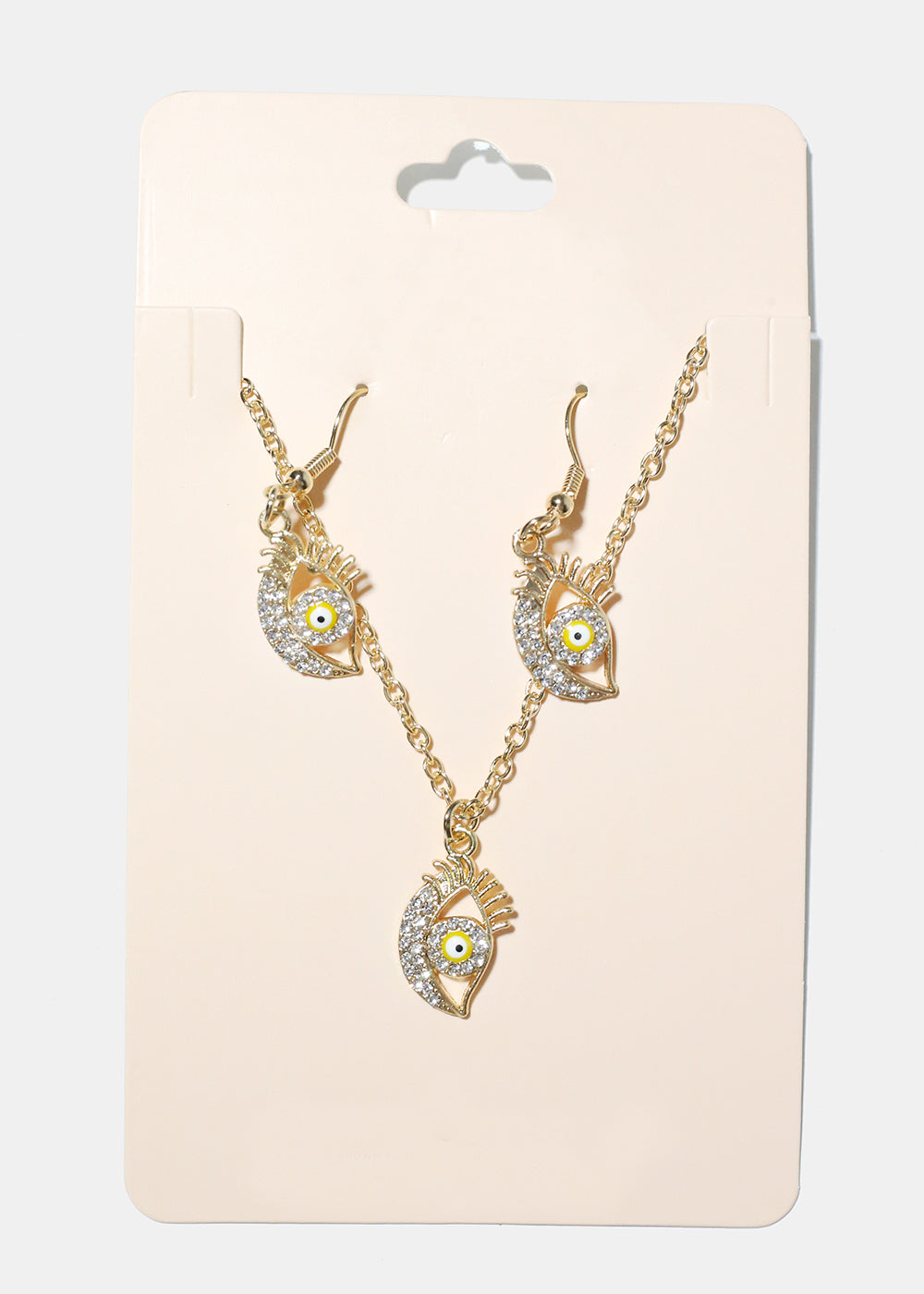 Evil Eye Necklace & Earring Set