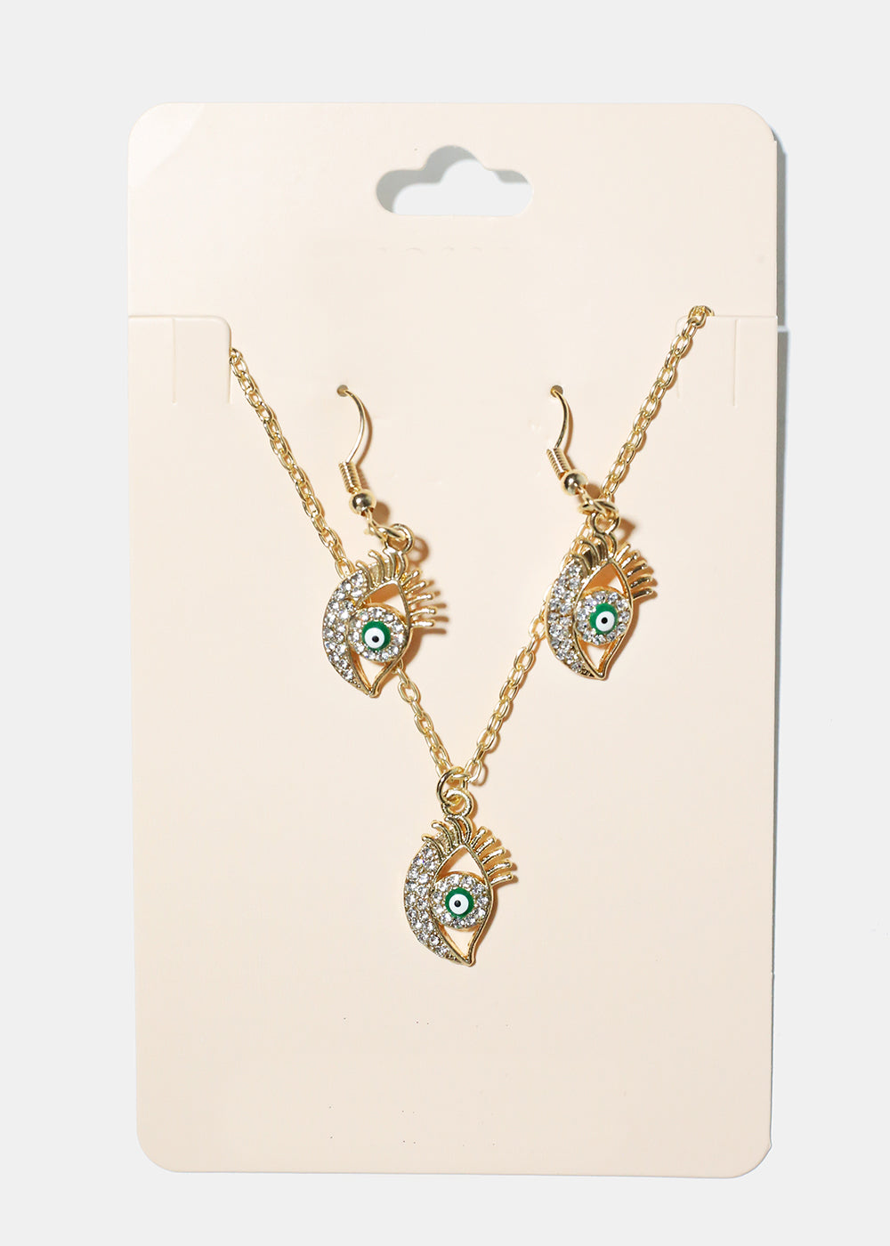 Evil Eye Necklace & Earring Set