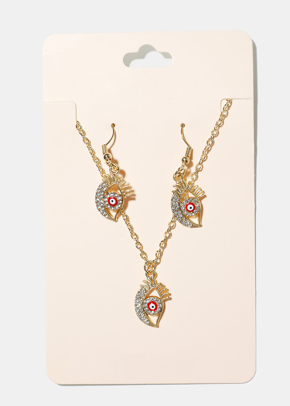 Evil Eye Necklace & Earring Set