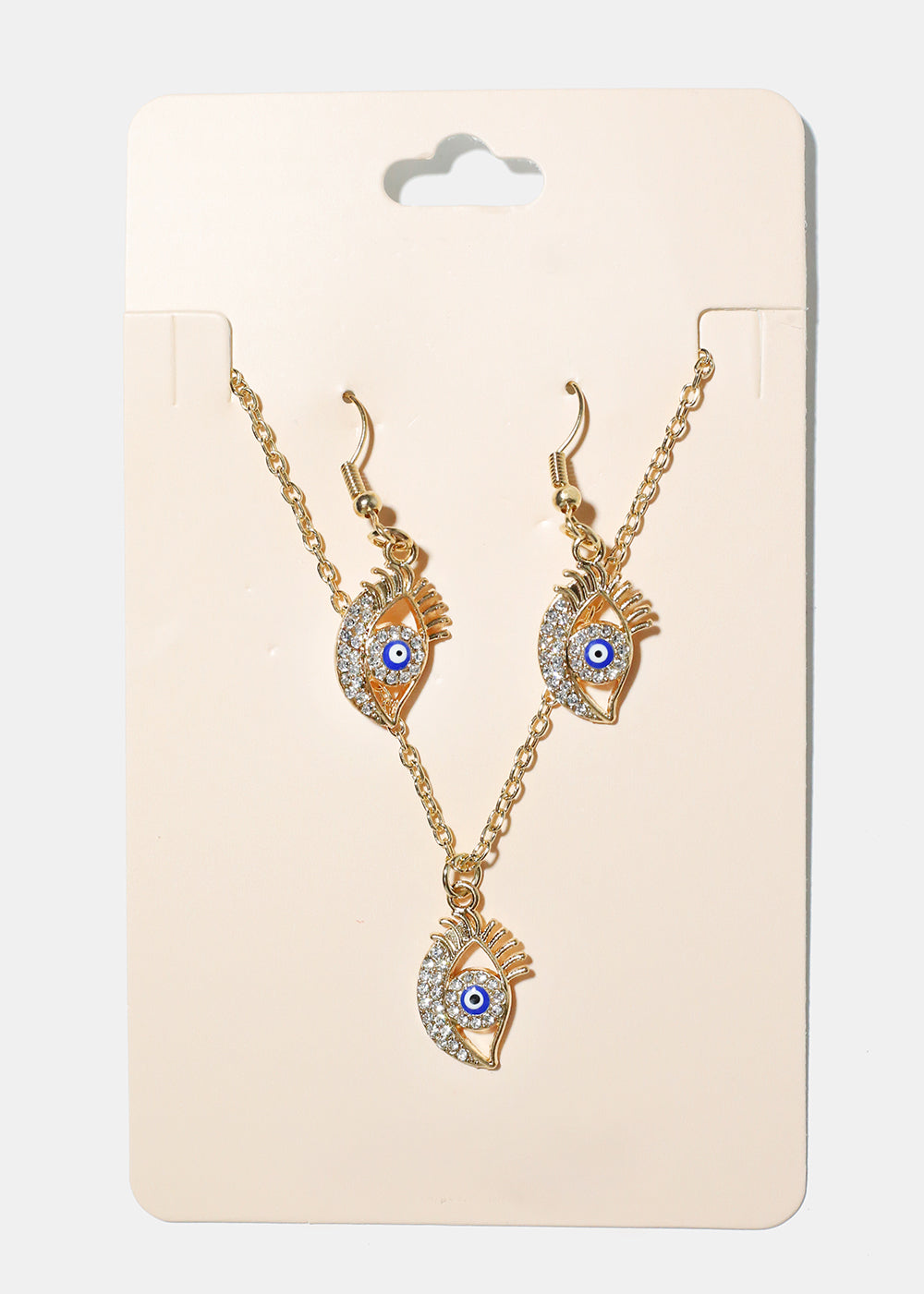 Evil Eye Necklace & Earring Set