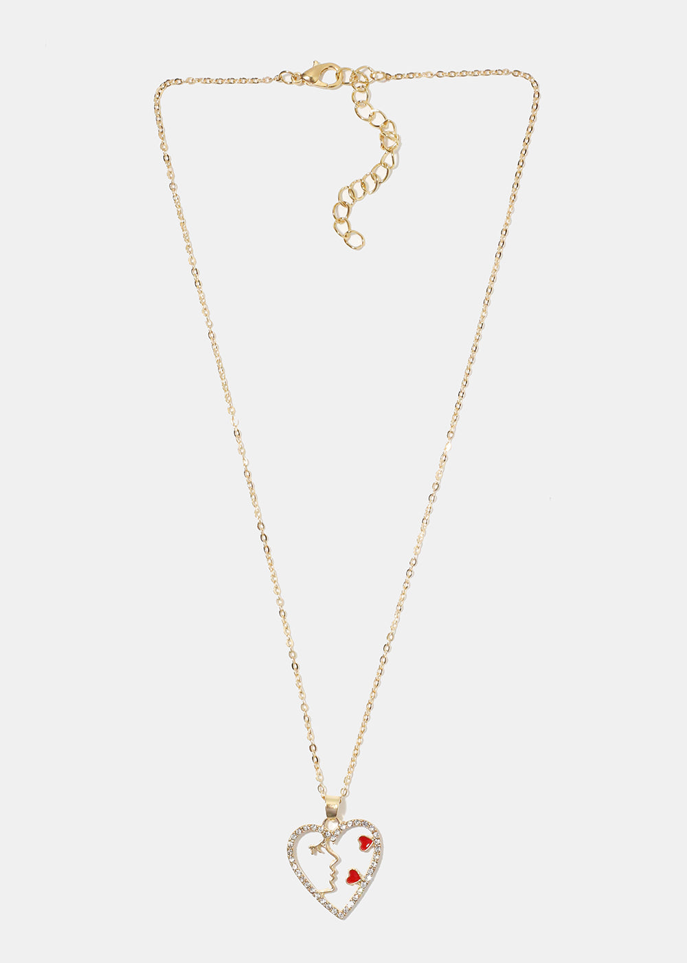 Face in Heart Necklace
