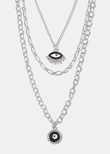 Layered Evil Eye Necklace