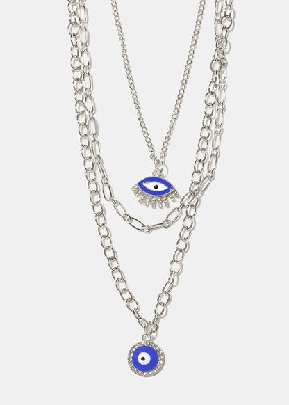 Layered Evil Eye Necklace