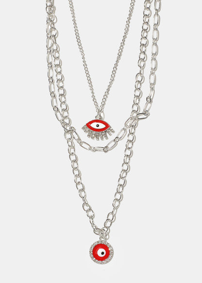 Layered Evil Eye Necklace