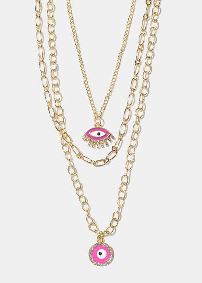 Layered Evil Eye Necklace