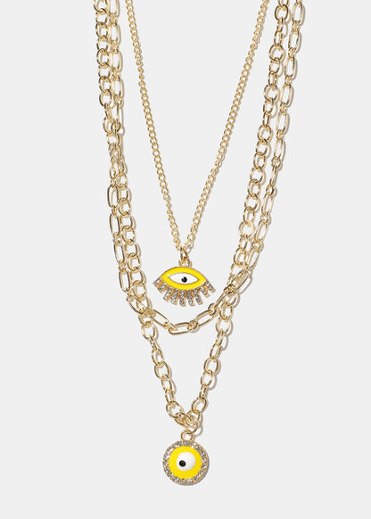 Layered Evil Eye Necklace